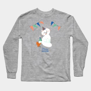 Birthday Cat Long Sleeve T-Shirt